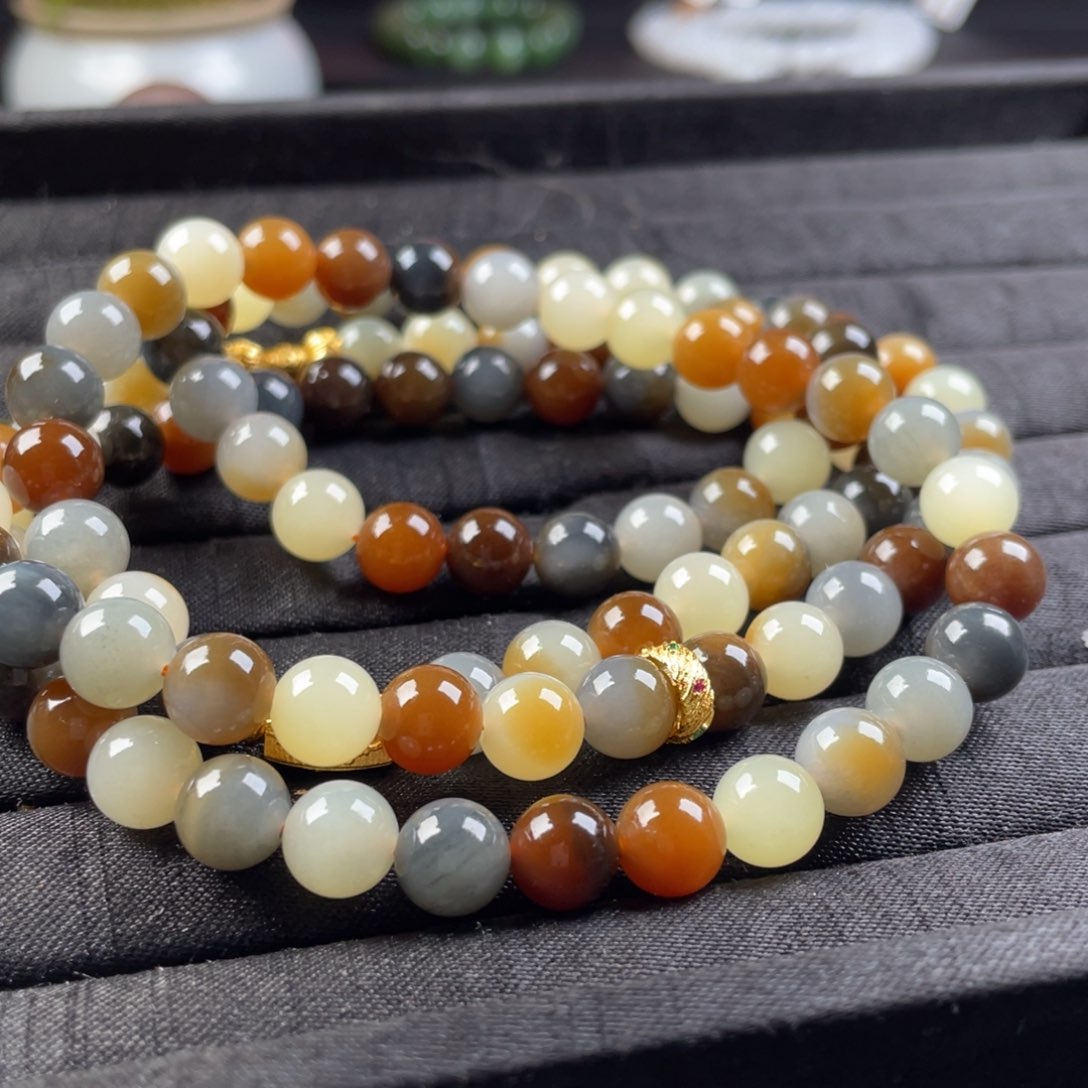 和田玉手串未镶嵌