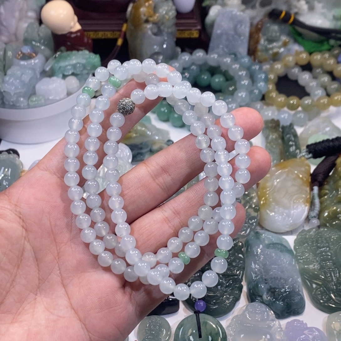 翡翠未镶嵌手链项链