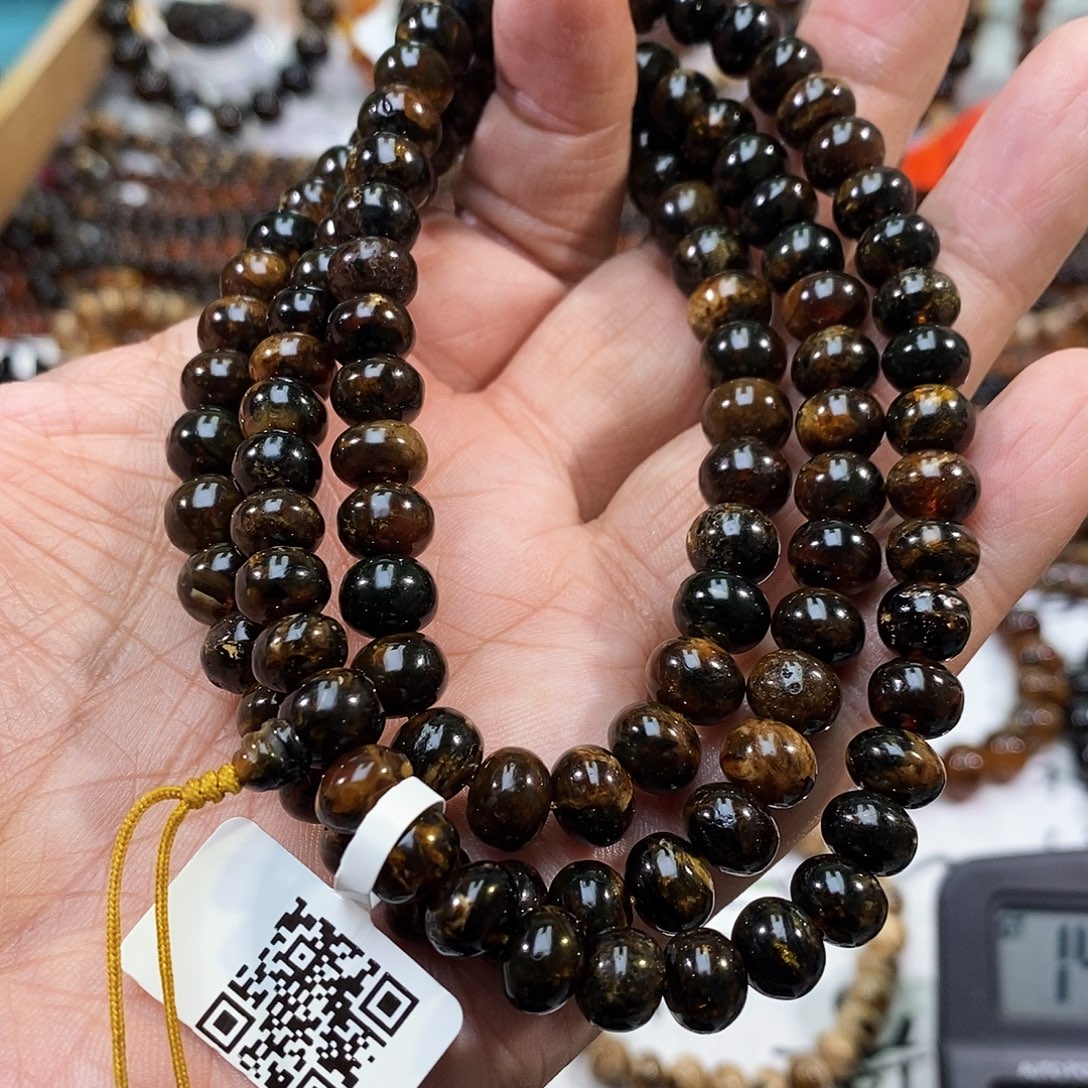 琥珀未镶嵌手链9泥