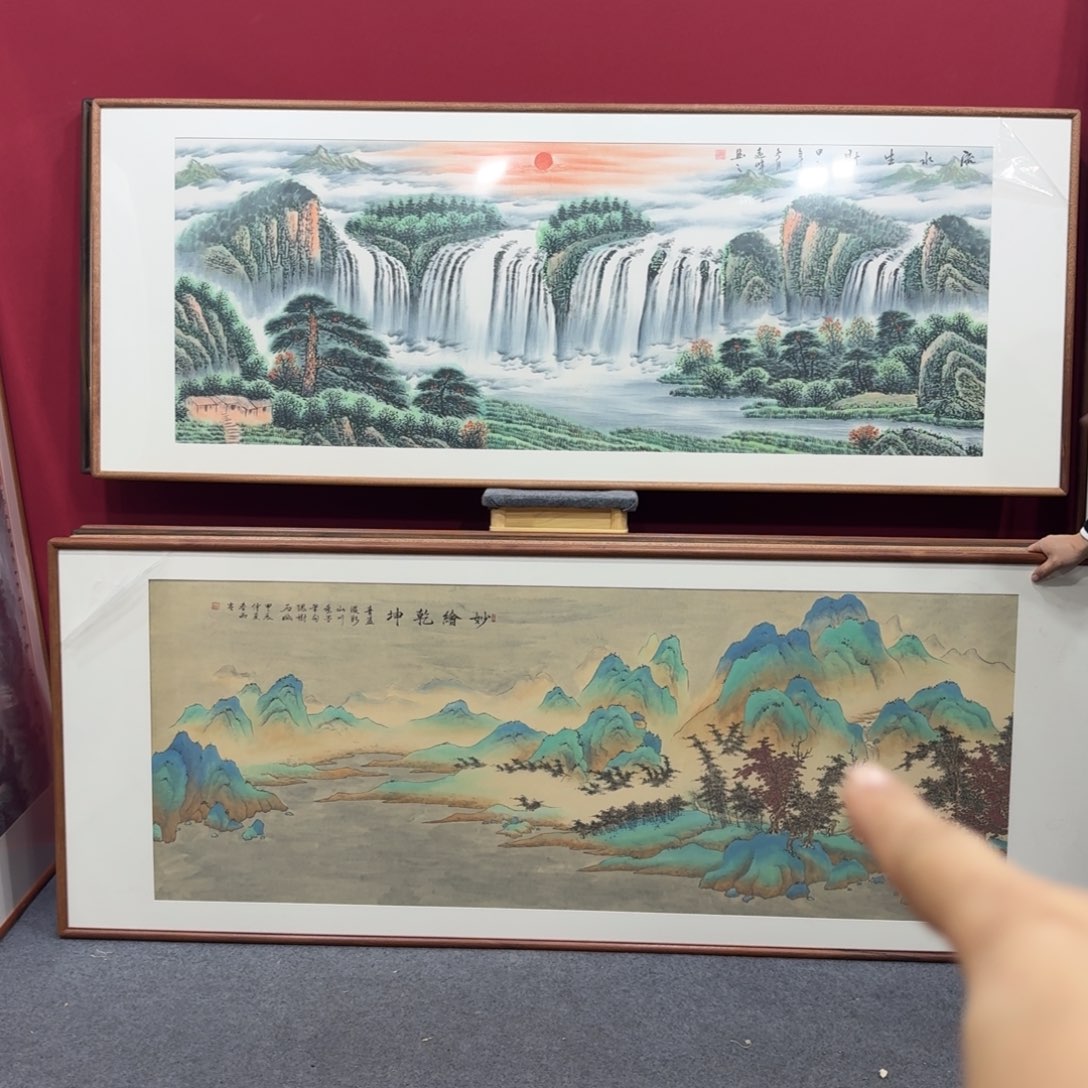 国画手绘作品带框包邮