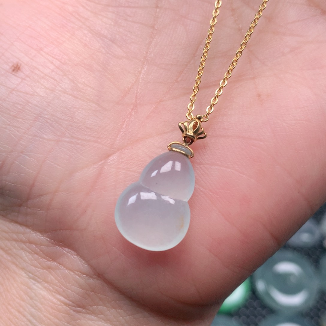 【闪购商品】翡翠吊坠(不含链)18K金镶嵌