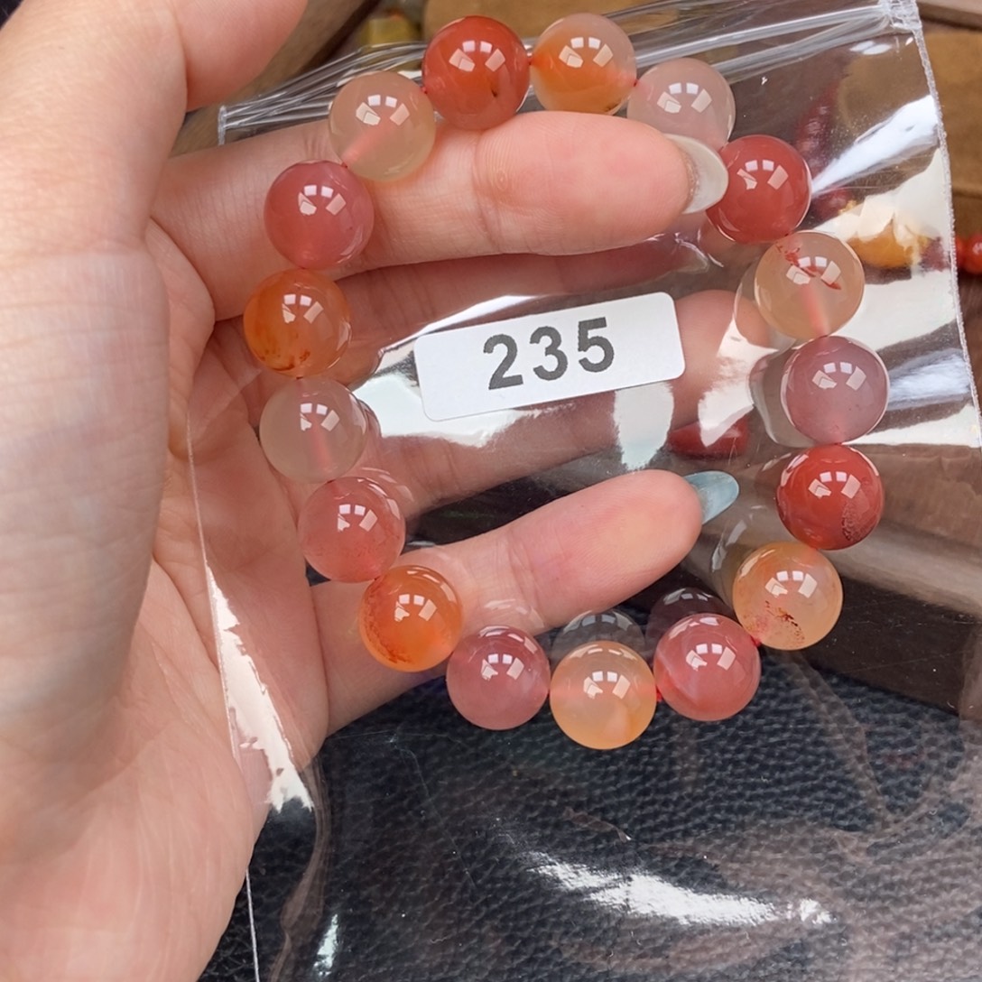 南红玛瑙未镶嵌手链卡11.5