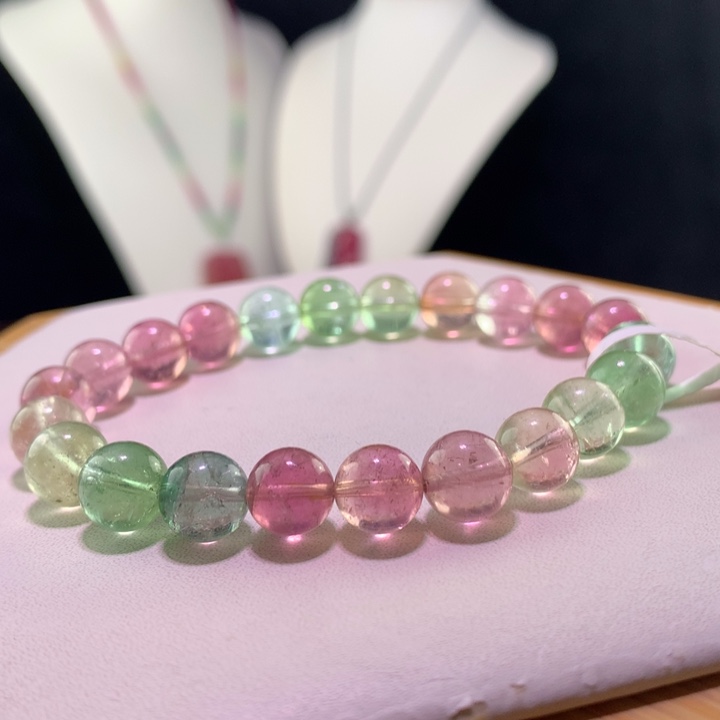 双色碧玺手链未镶嵌