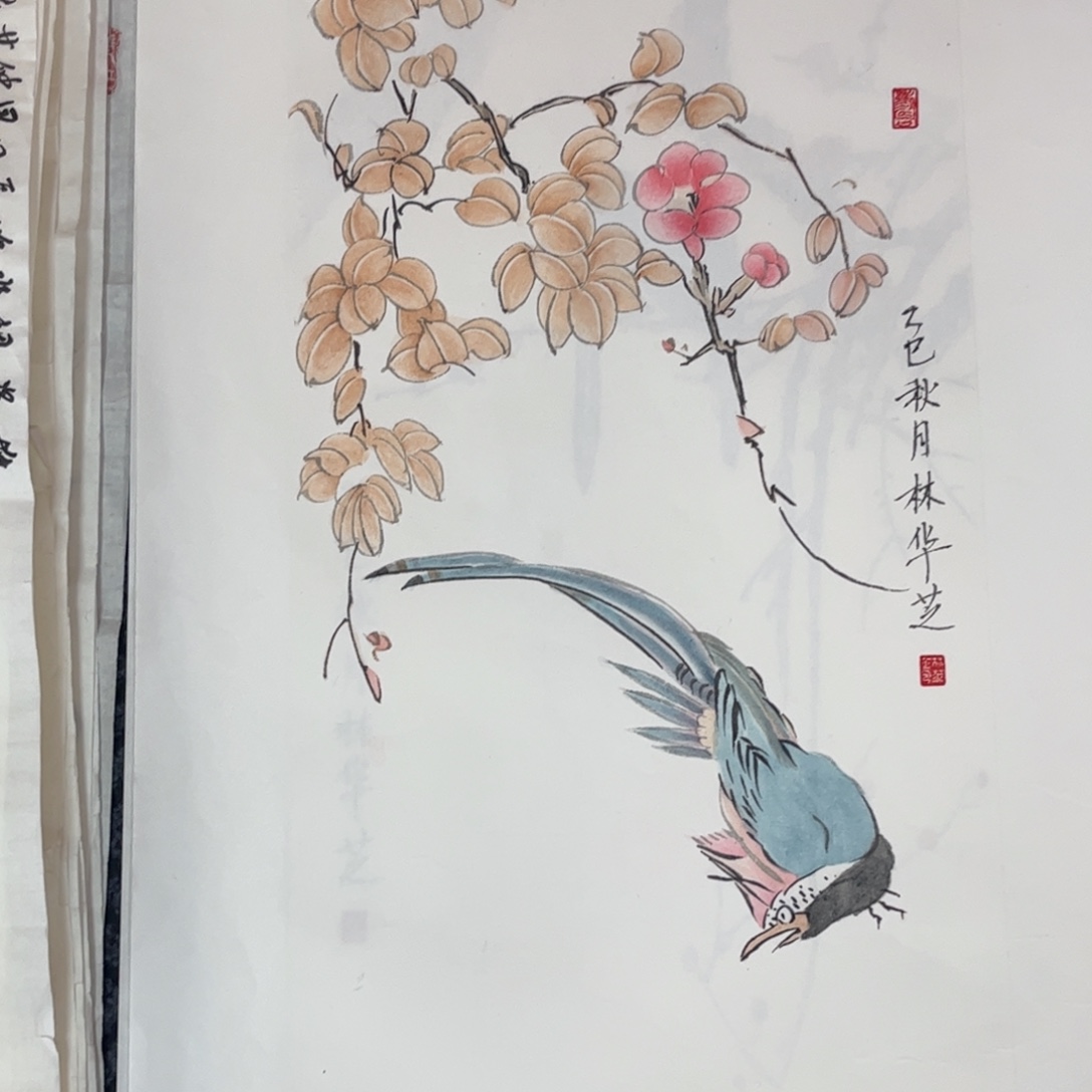 国画四尺四开花鸟m