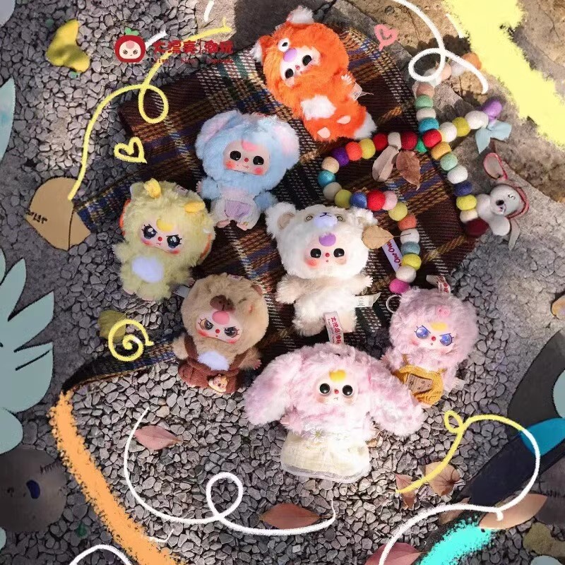 【特价】baby three娃三岁小可爱毛绒盲盒潮玩摆挂件可爱公仔