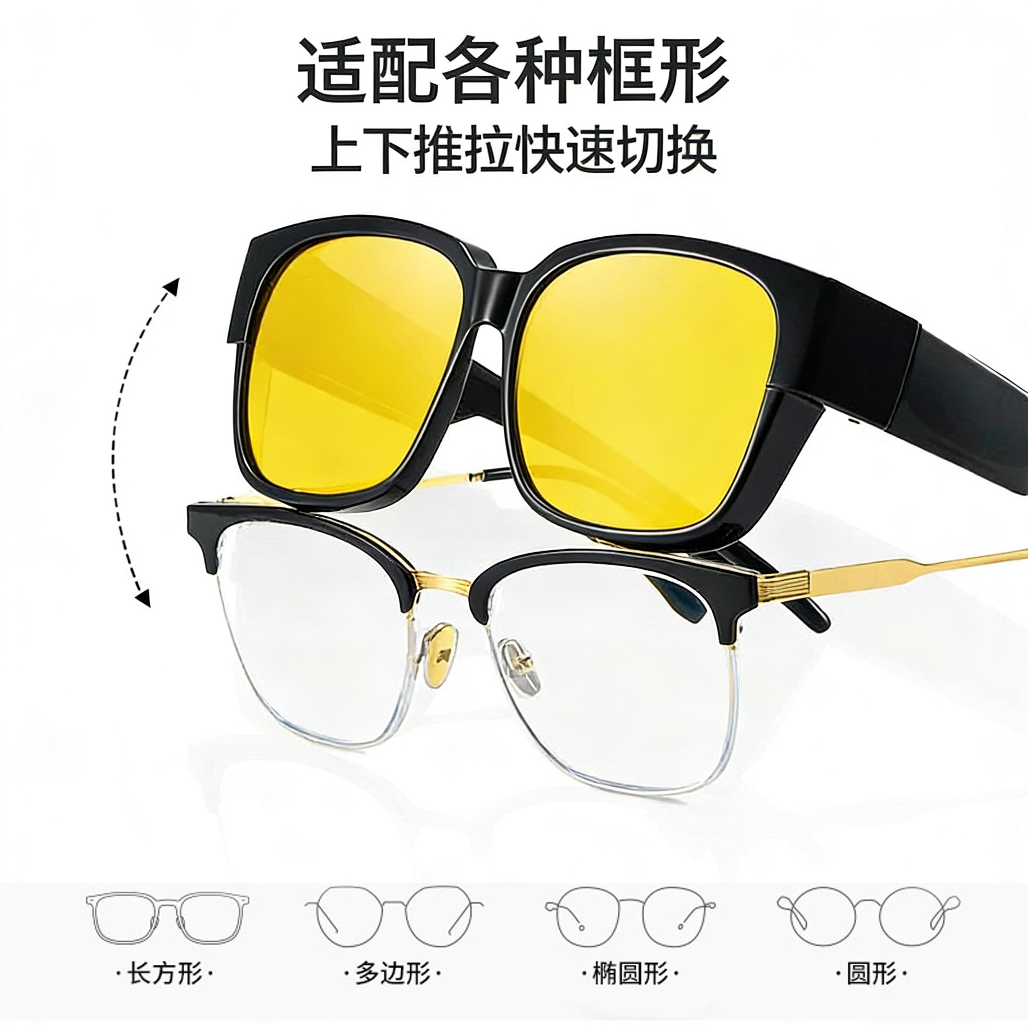 【不好用随便退】高科技夜视镜阻挡远光强光 夜间提亮护目清晰视野商品图