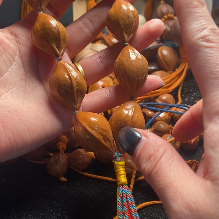 橄榄核手串/手链2.0蒜头彩绳