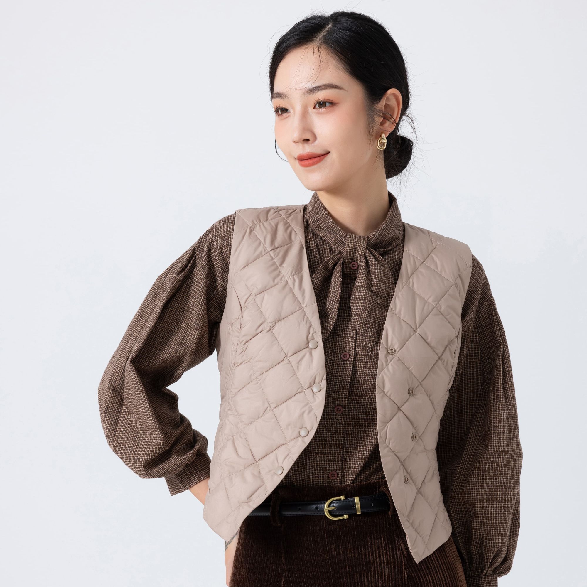 90白鸭绒羽绒马甲春秋轻薄款中老年微瑕短款羽绒内胆保暖显瘦