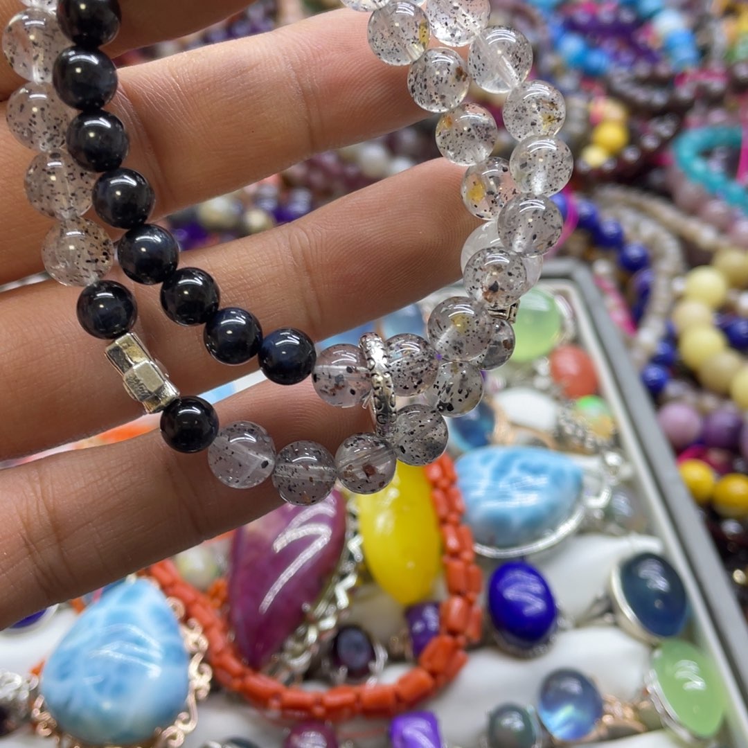 紫晶颈饰银S800镀金镶嵌