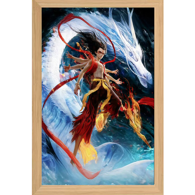 哪吒版LED灯可调节充电款发光画框