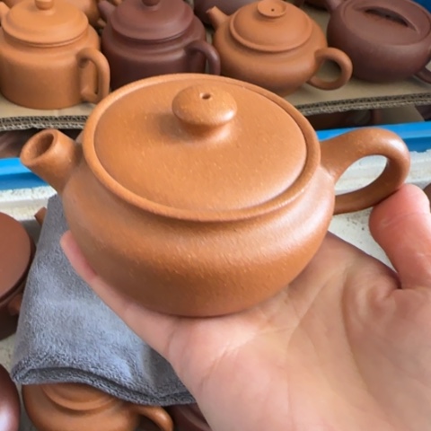 紫砂茶壶黄降坡泥160cc