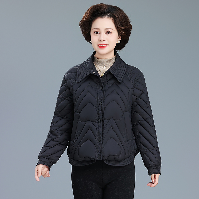 中老年女装妈妈冬季轻薄大码棉服棉衣中年棉短款小个子加厚外套