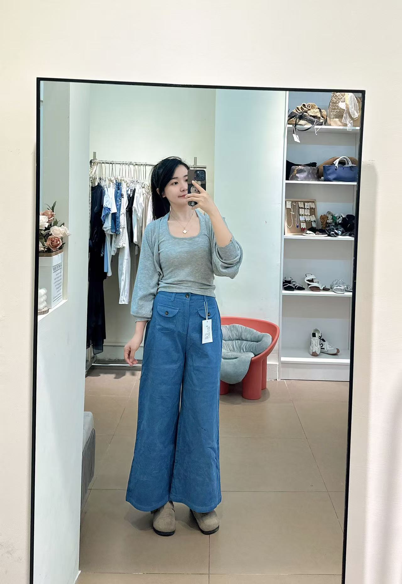 秋季休闲灯芯绒裤宽松保暖薄款口袋时尚百搭高腰长裤