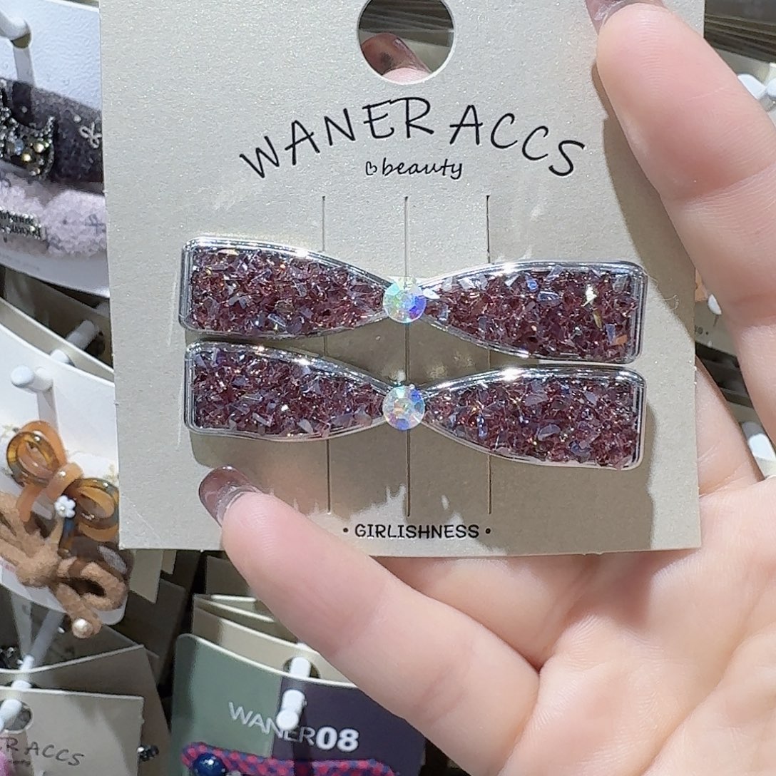 皮质铁合金紫色蝴蝶结