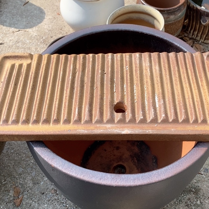 紫砂花盆长50宽20手工