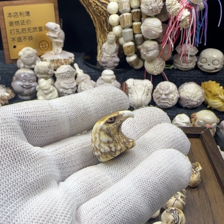 *****非金属配饰鹿角雕刻微瑕不退不换