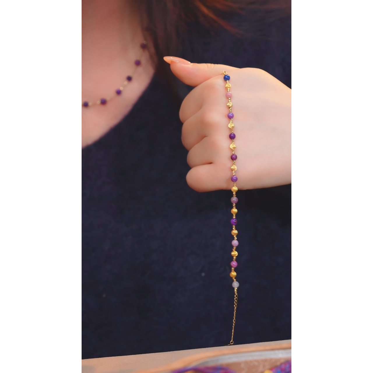 苏纪石（舒俱来）手链18K金镶嵌多样性发@@W2871