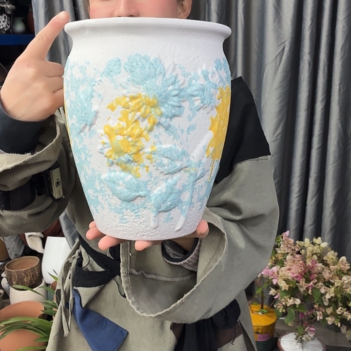 19×24 -粗陶花盆有孔-买买买