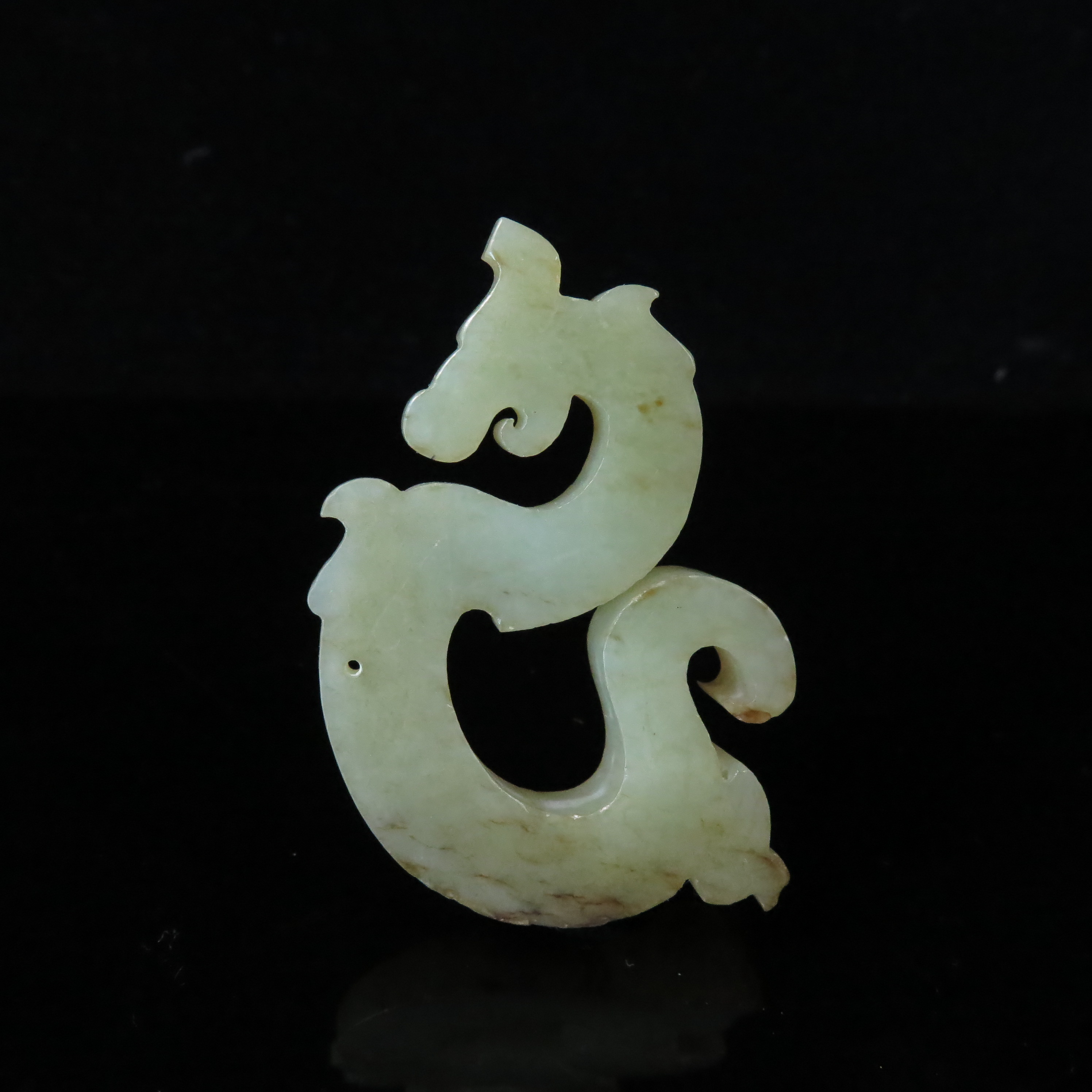 清代玉夔龙佩/HY559646/和田玉/槐荫山房