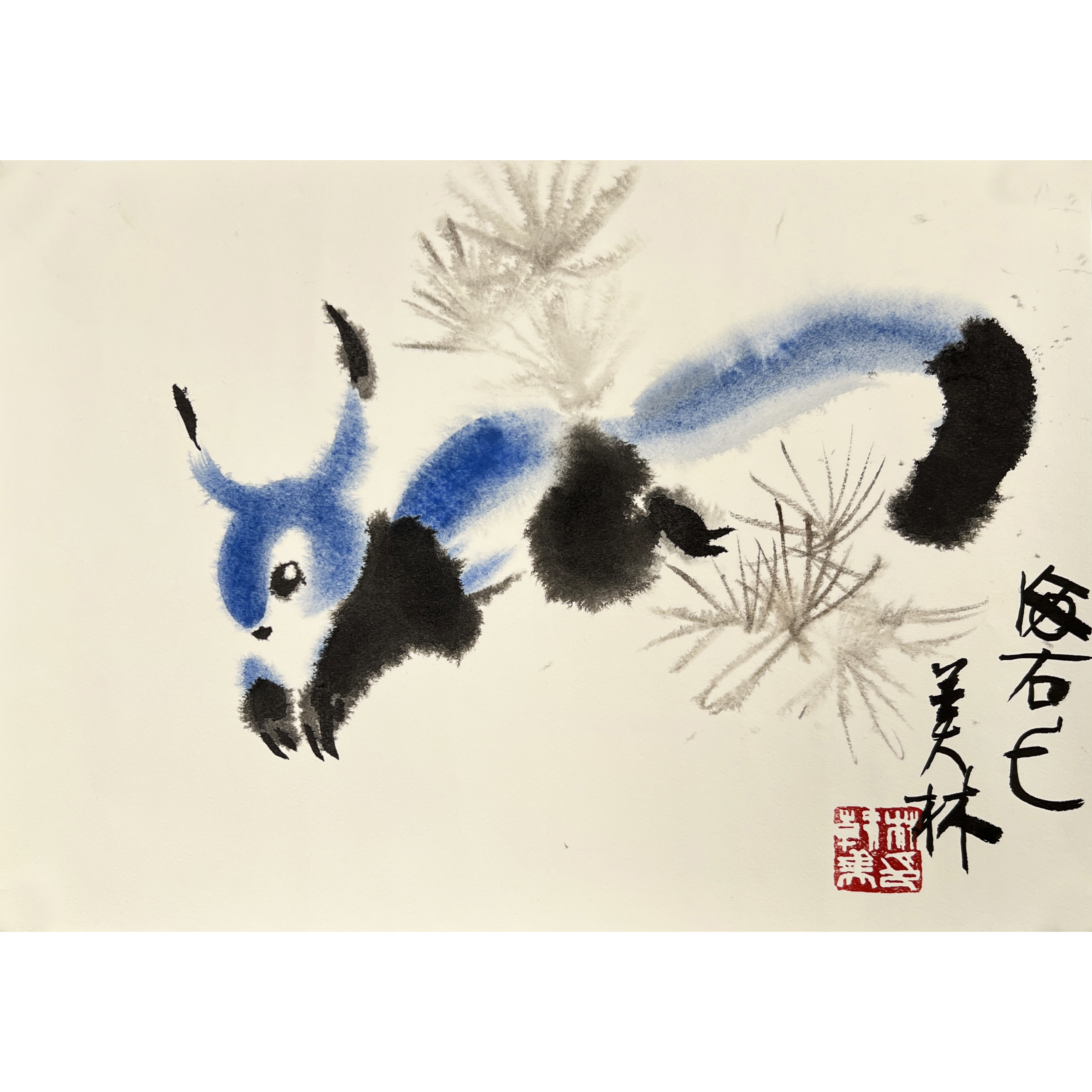 GJ5214-韩美林绘画37X26cm/约0.8平尺