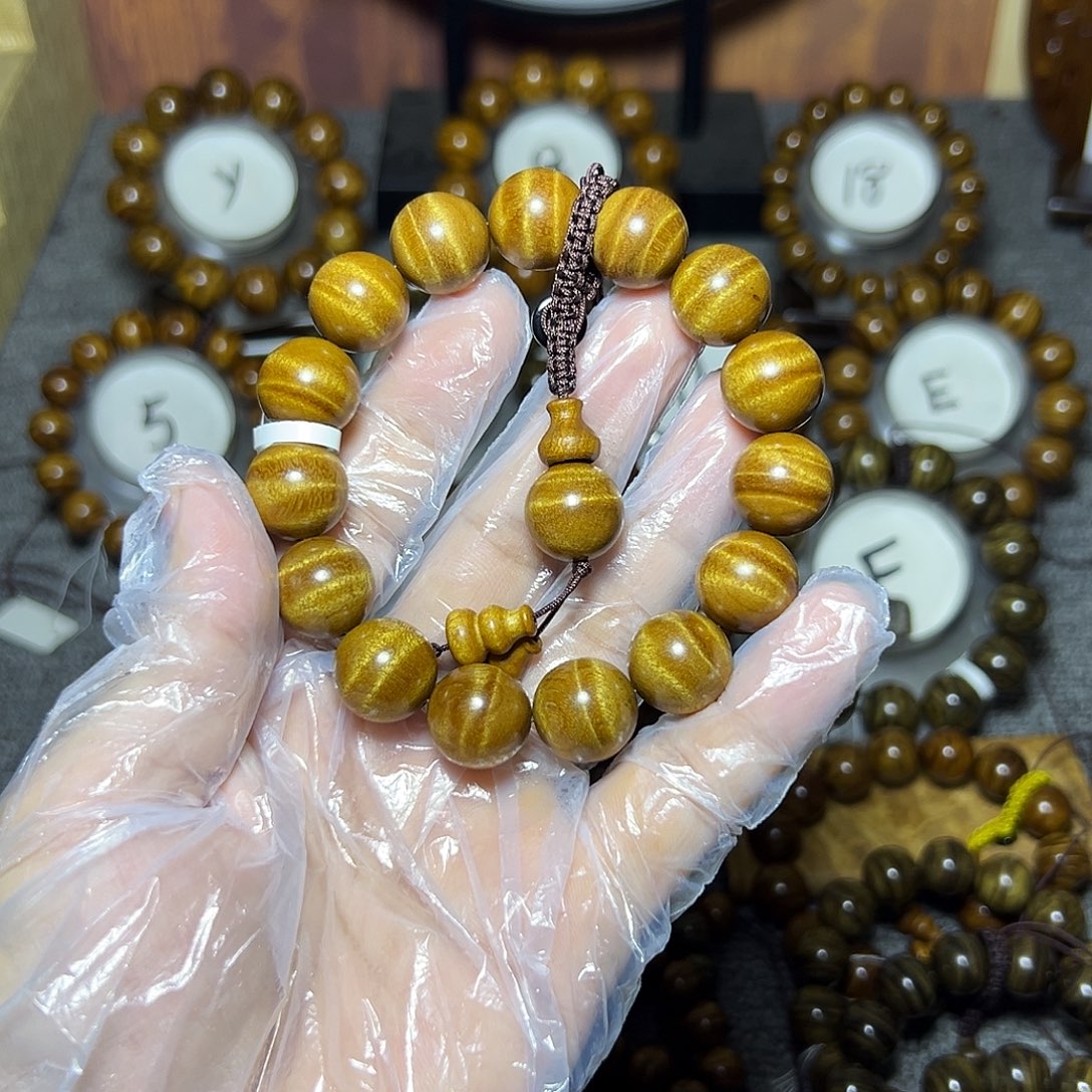 筷***厨金丝楠手串/手链枯木1.5水波