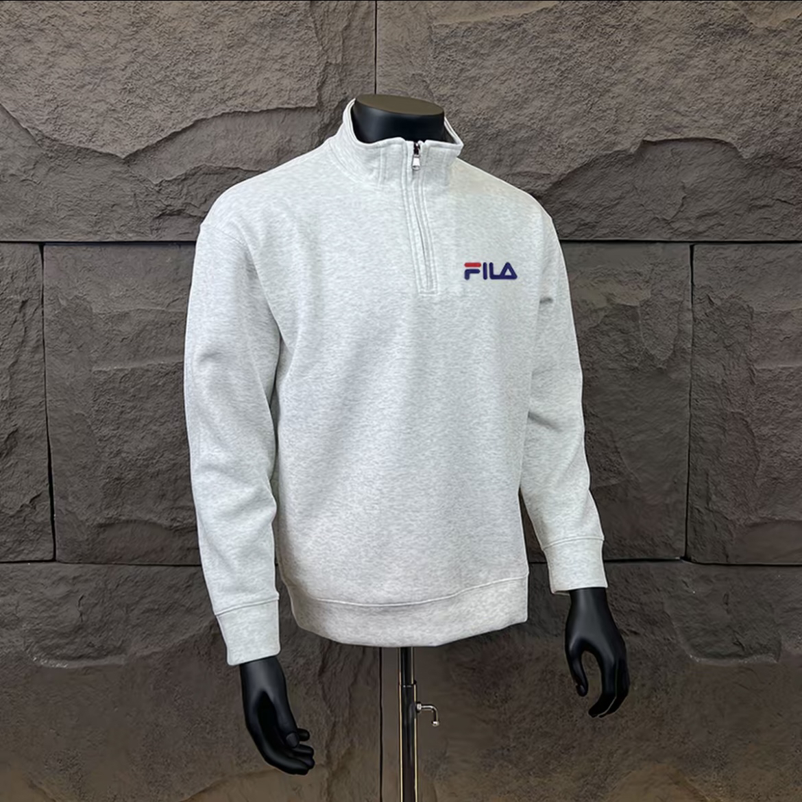 菲华棉长袖卫衣常规半拉链休闲运动春秋上衣