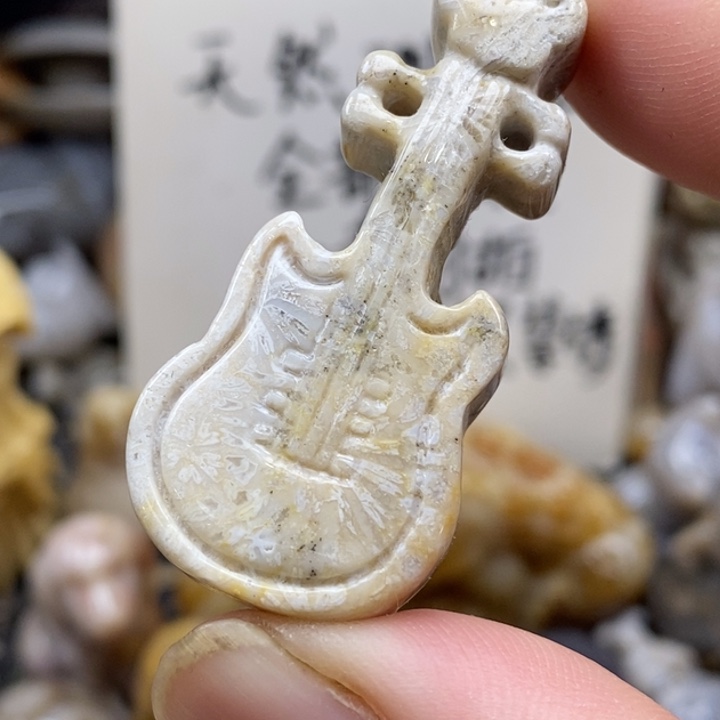 硅化珊瑚（珊瑚玉）未镶嵌颈饰