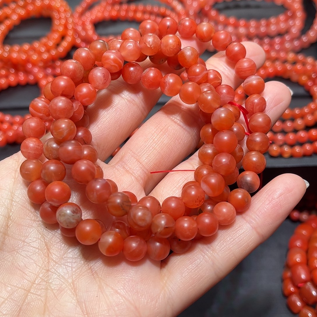 南红玛瑙手链未镶嵌