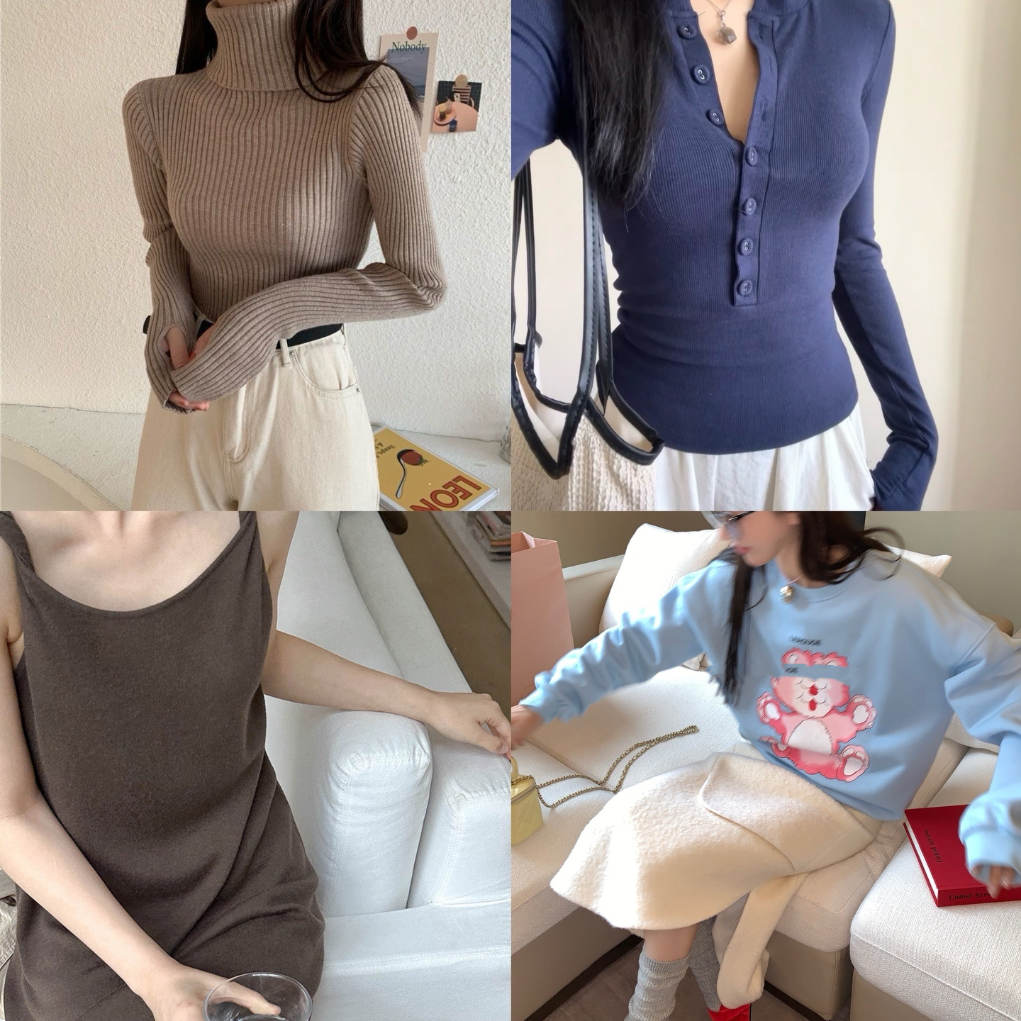 【清仓2】秋冬针织常规款圆领毛针织衫