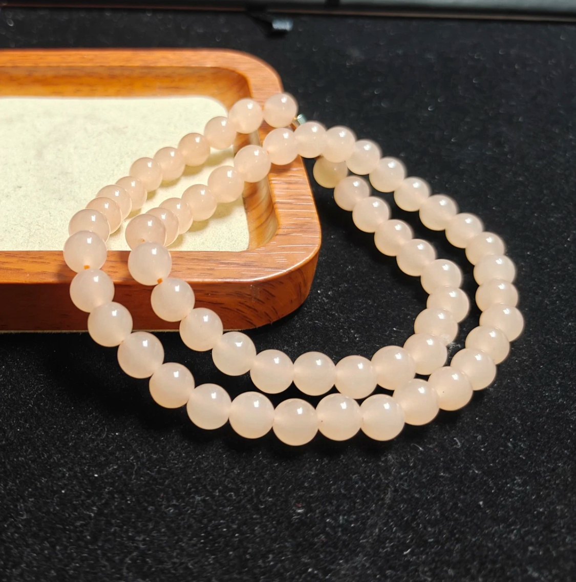 精品8mm藕粉妈妈株链青海料