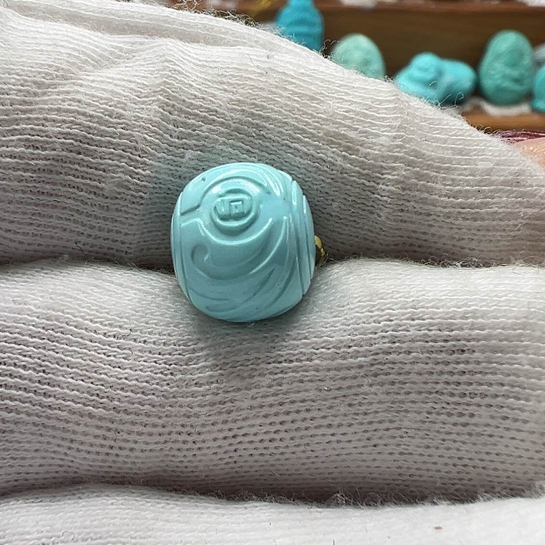 绿松石博古珠 未镶嵌