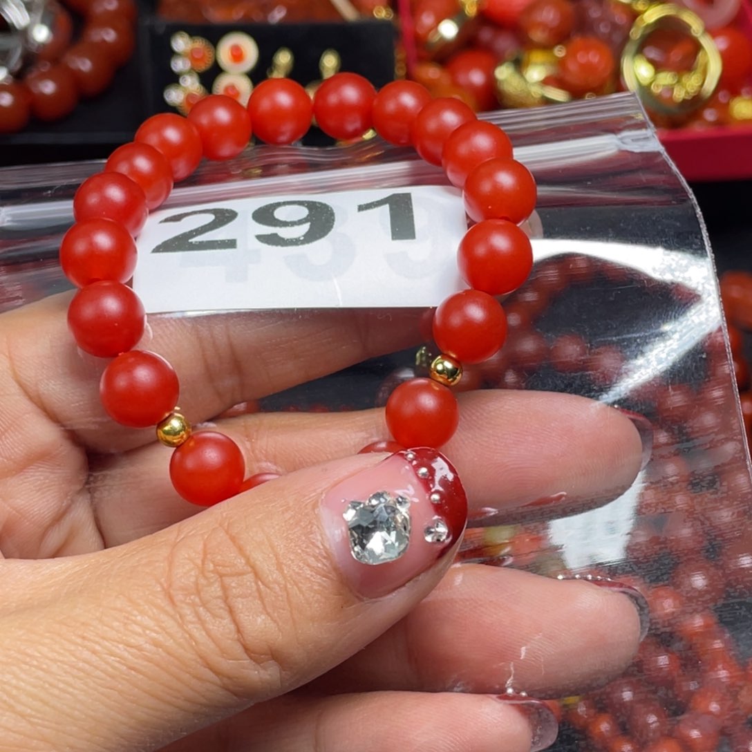 南红玛瑙珠子未镶嵌淡**笑