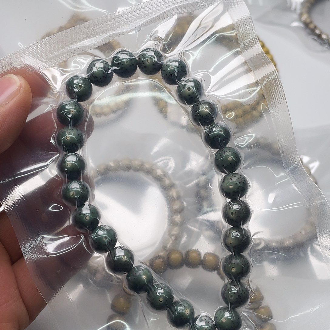 星月菩提把件绿幽灵10圆手持