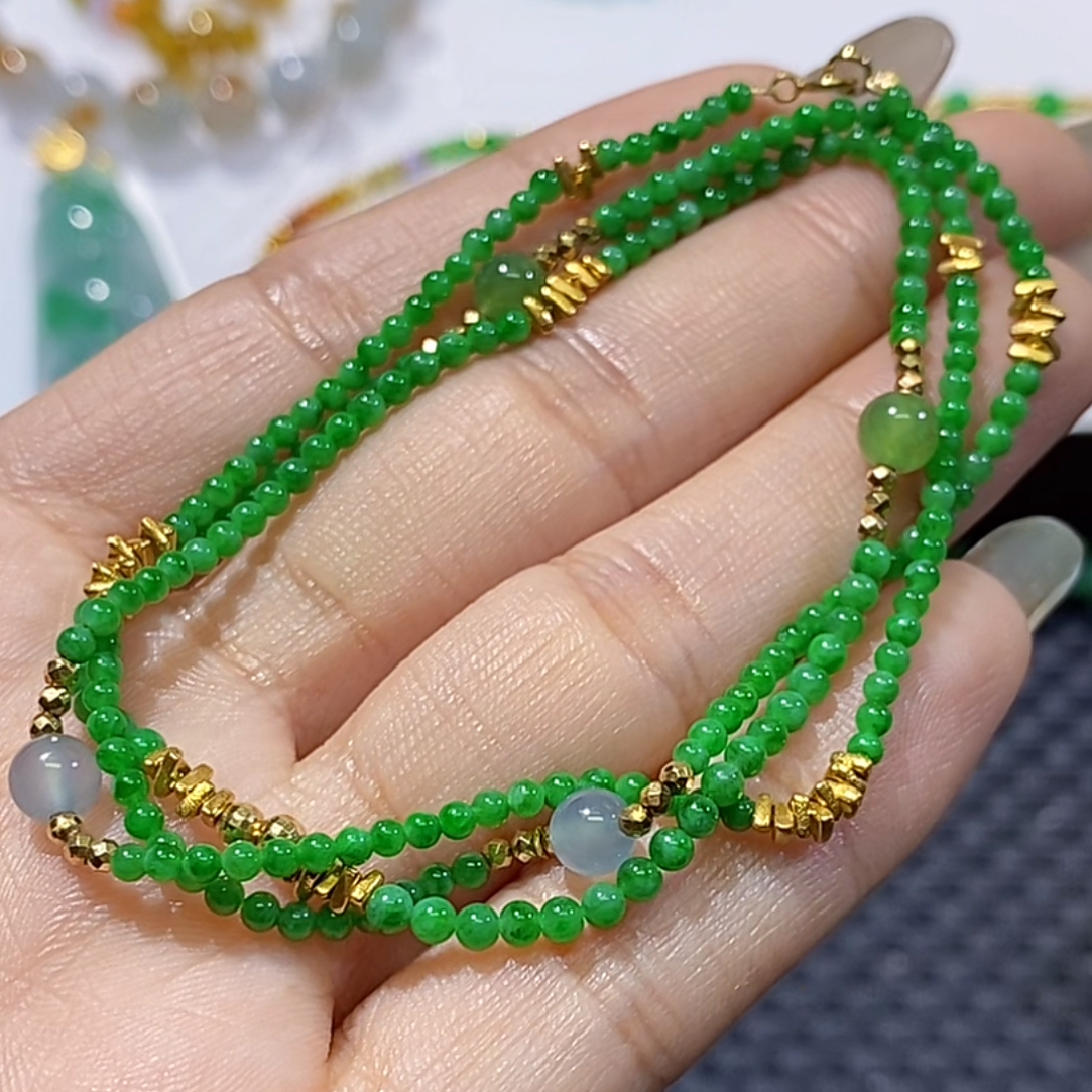 天然缅甸翡翠A货项链