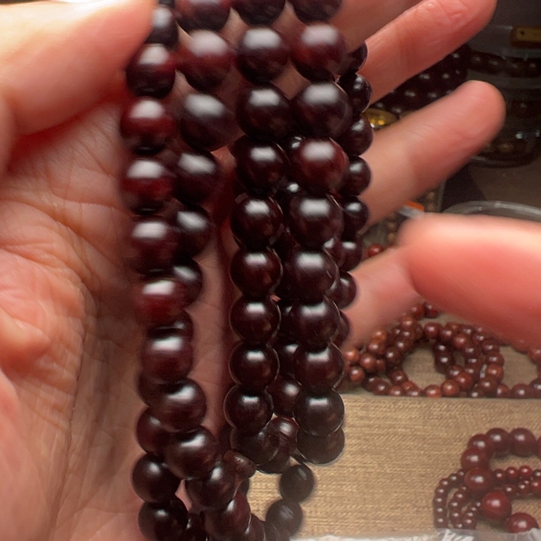 檀香紫檀（小叶紫檀）手串/手链0.8泥料包浆款