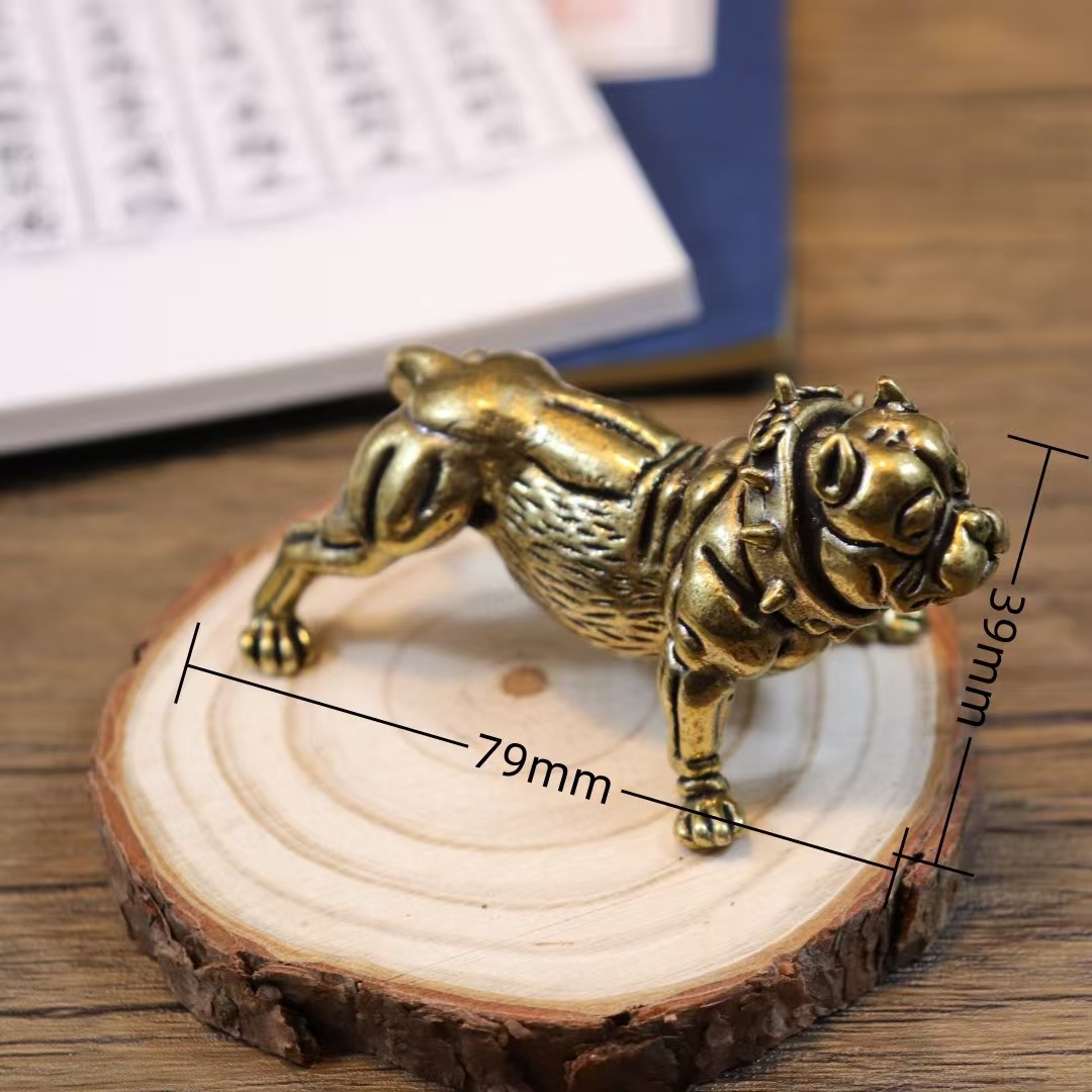 黄铜法斗犬.金毛狗家居工艺品摆件