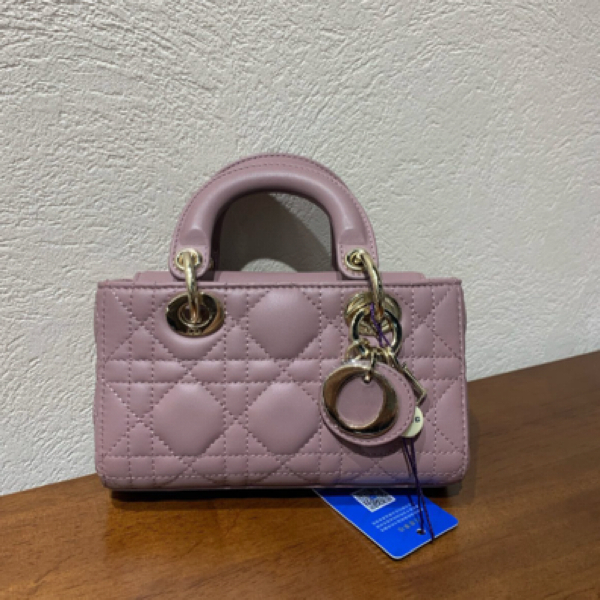 99新 DIOR/迪奥 豆沙紫D-JOY mini时尚单肩斜挎包