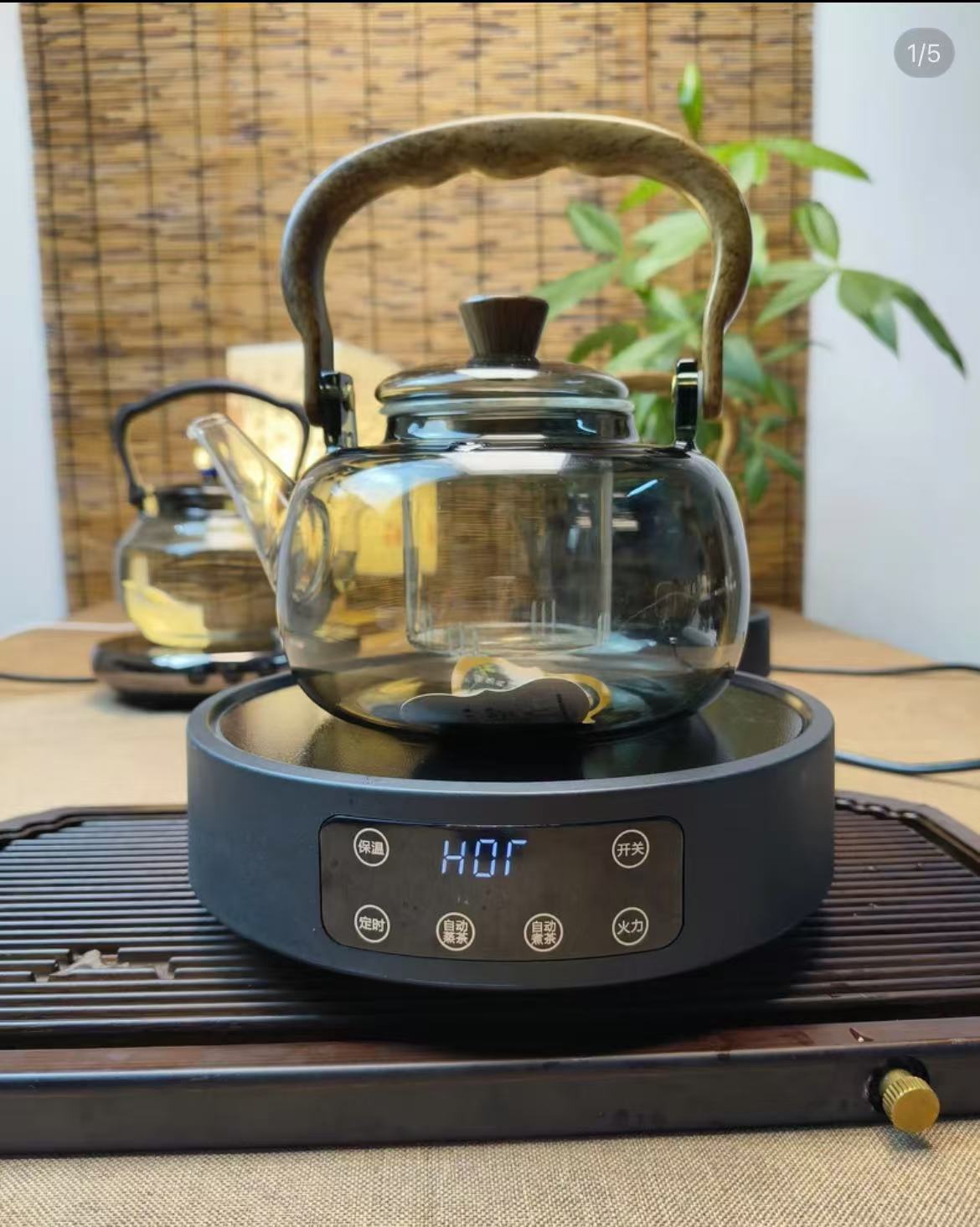 围炉煮茶家用电陶炉玻璃煮茶壶套装1500瓦大功率电茶炉套