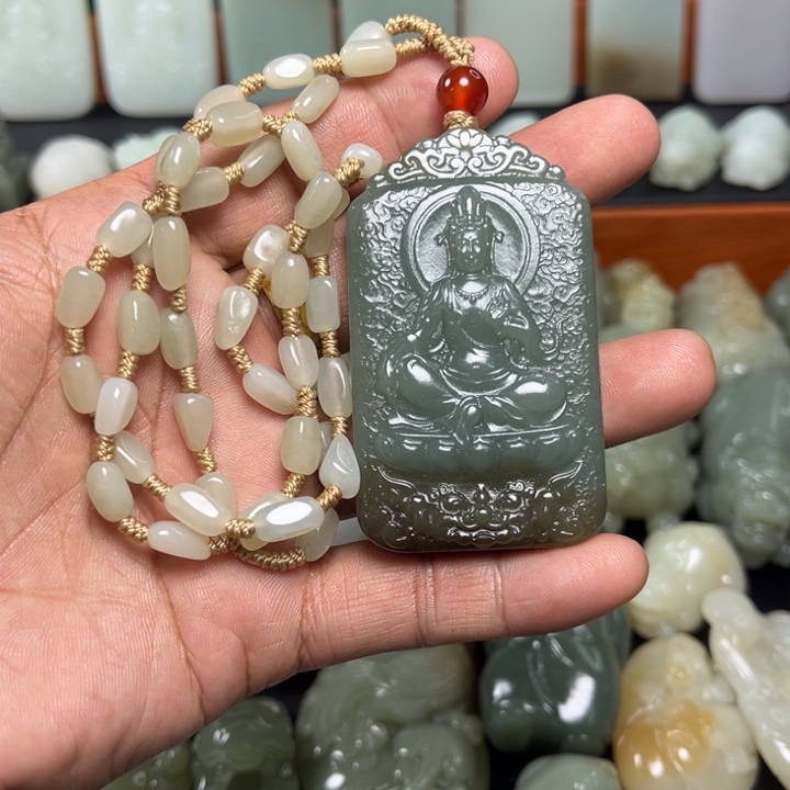 明***好和田玉未镶嵌挂件