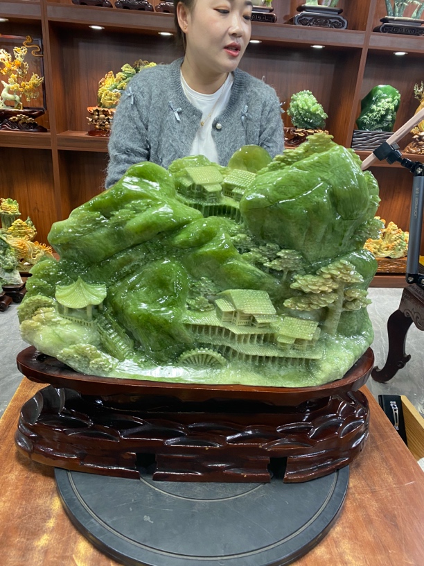 摆件新中式玄关山水摆件办公室摆件