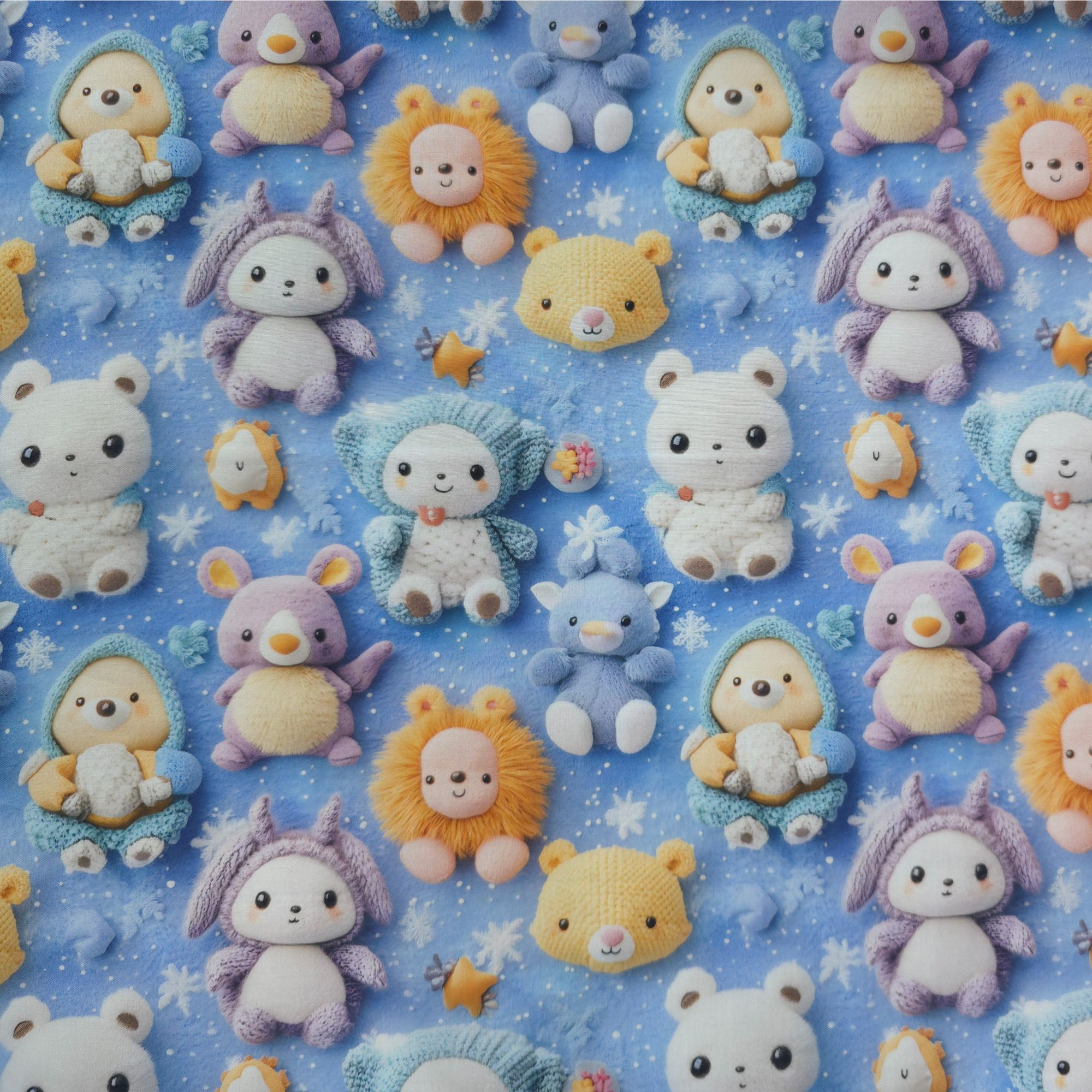 棉绸5D卡通动物面料（三米包邮）