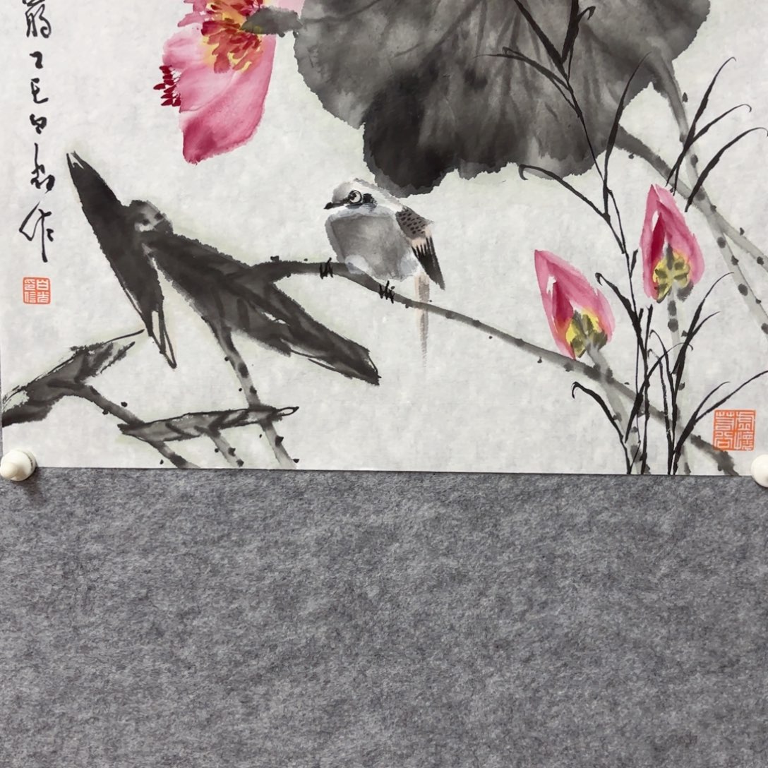 酒***吧国画白老师花鸟作品