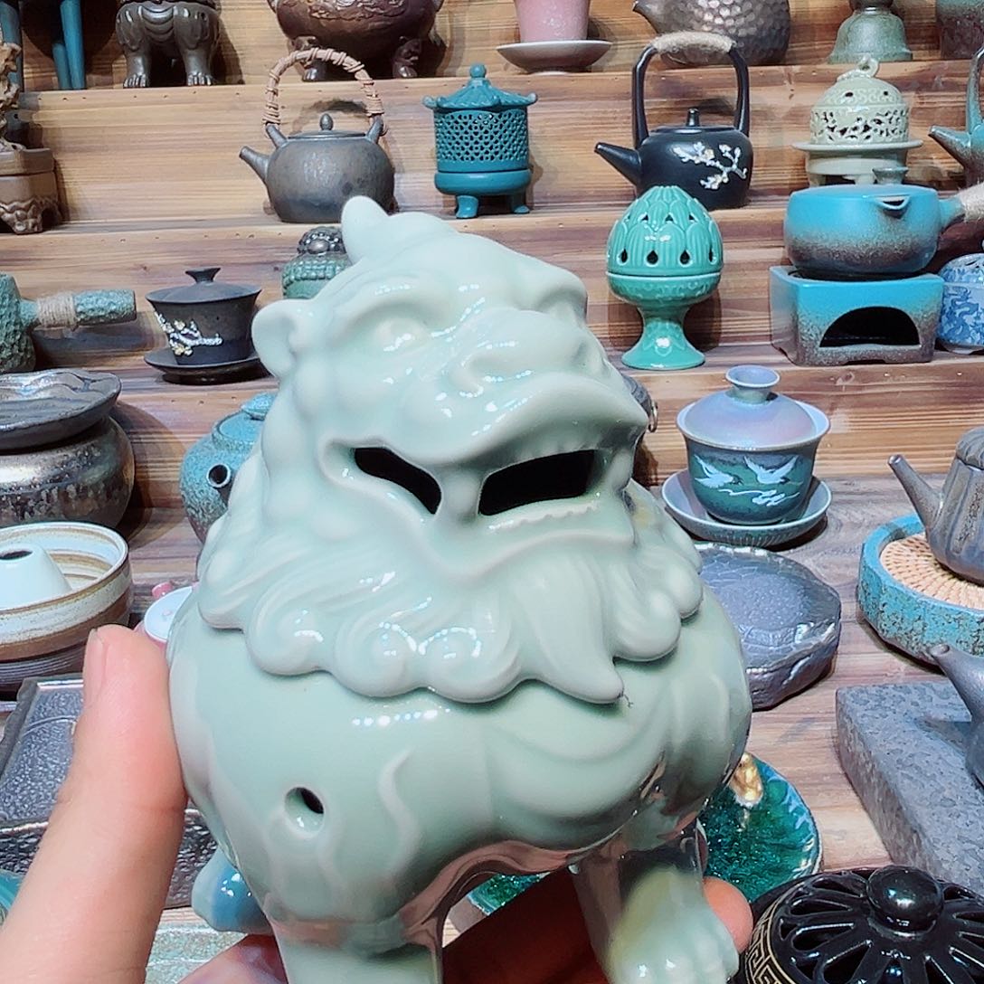 陶瓷香炉茶具摆件