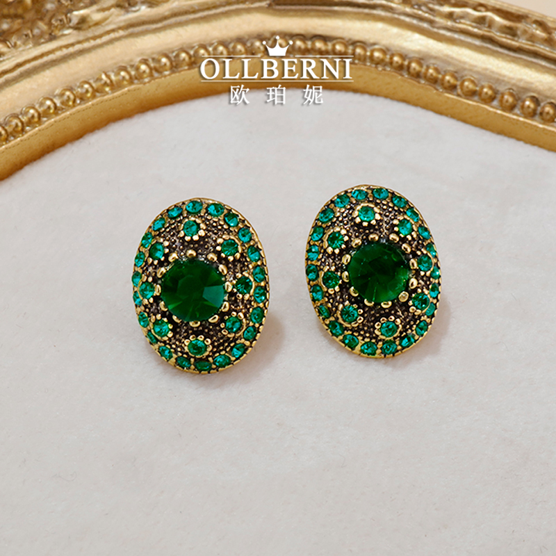 铜合金耳饰 铜合金 合成立方氧化锆 女士耳饰 5309