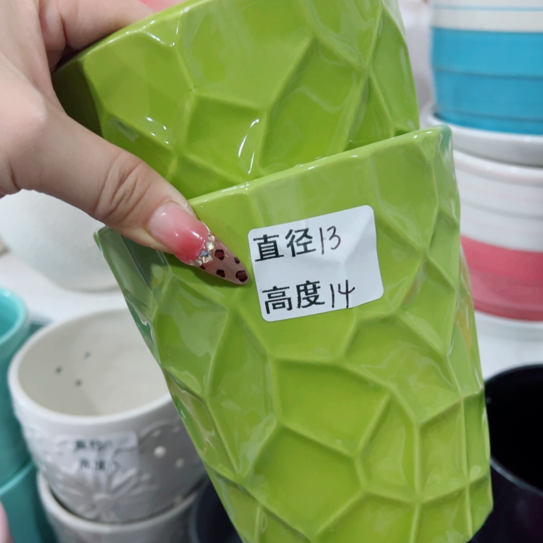 有孔，陶瓷花盆满10米包邮发货