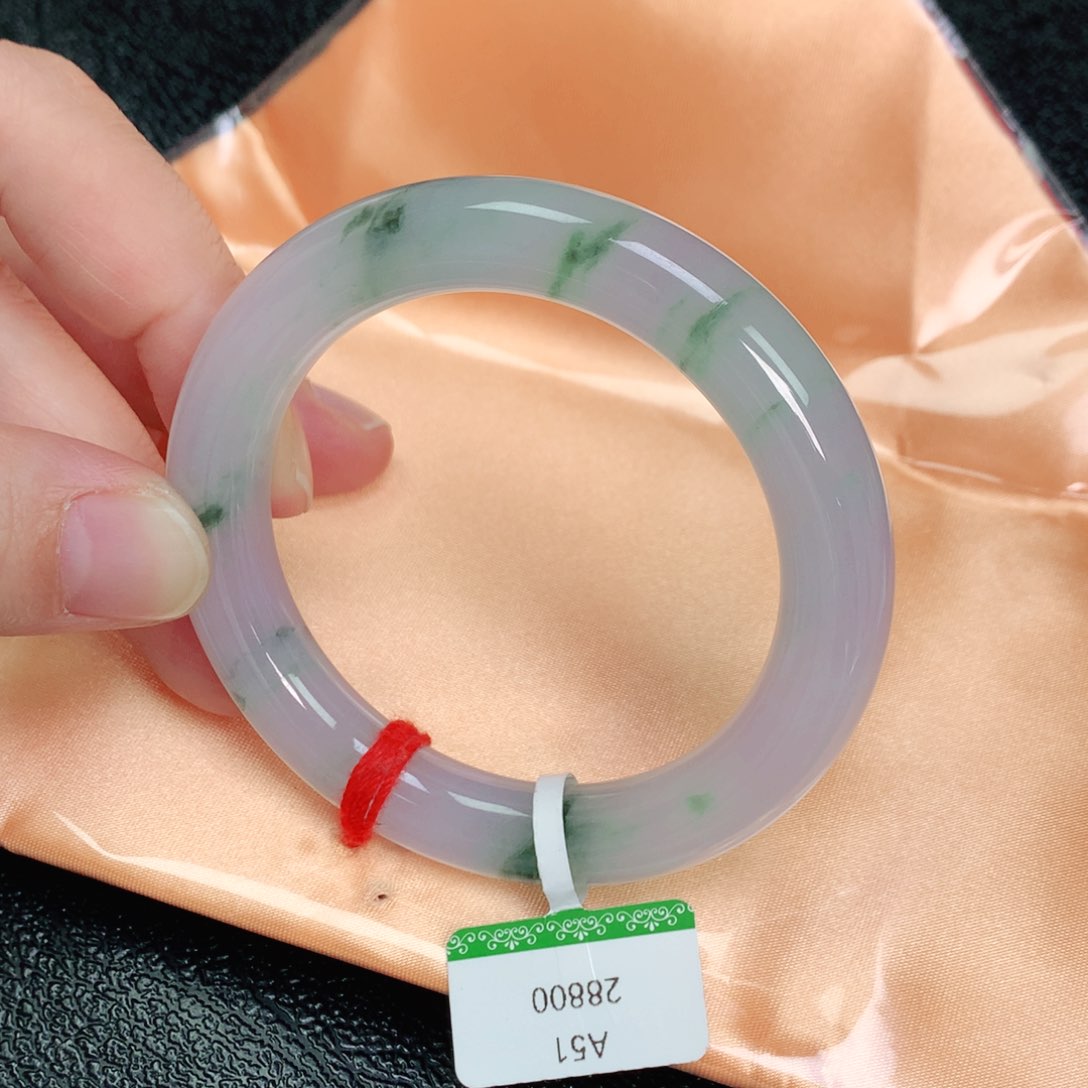 翡翠手镯未镶嵌51圆条