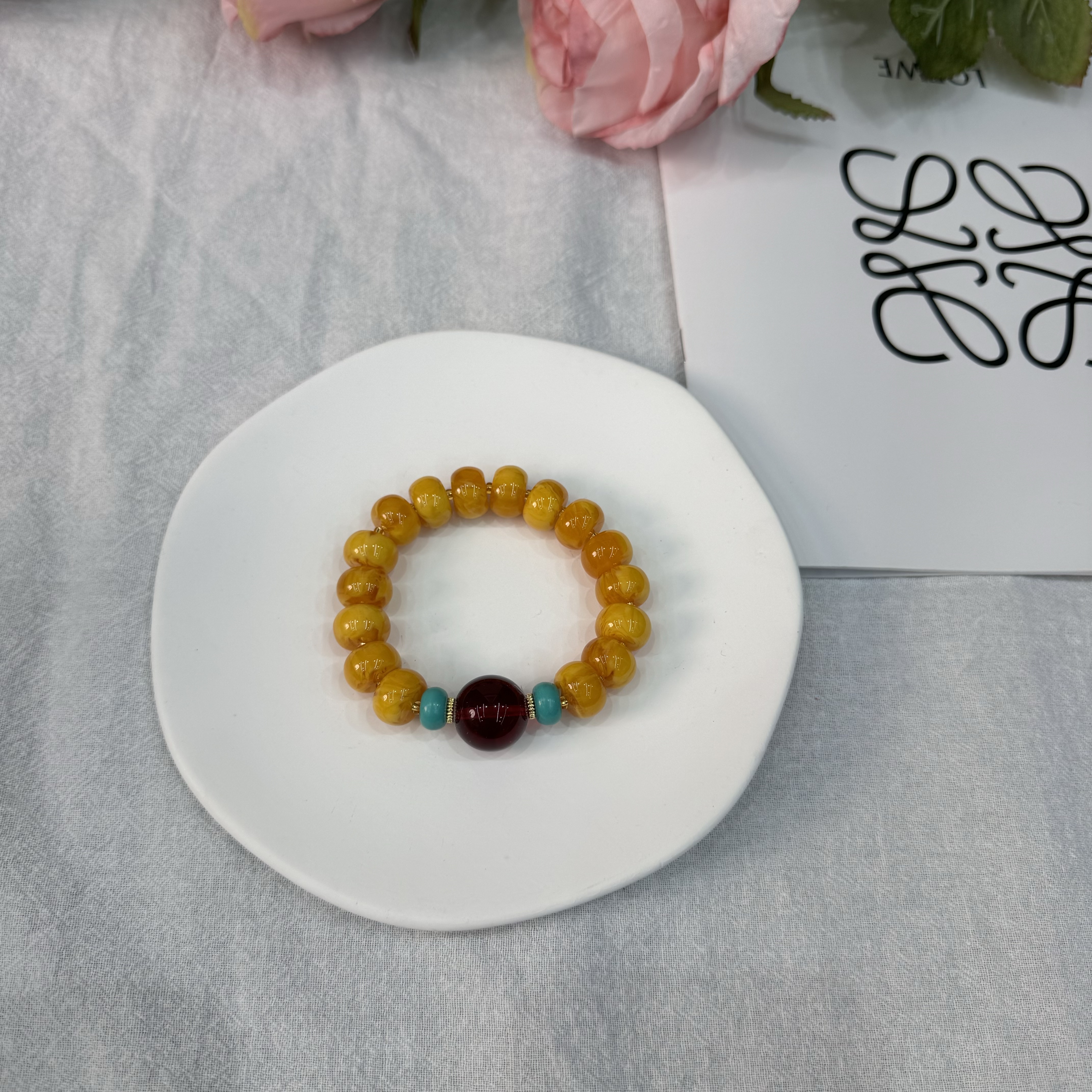 高定珠宝蜜蜡手链ZX1087S058