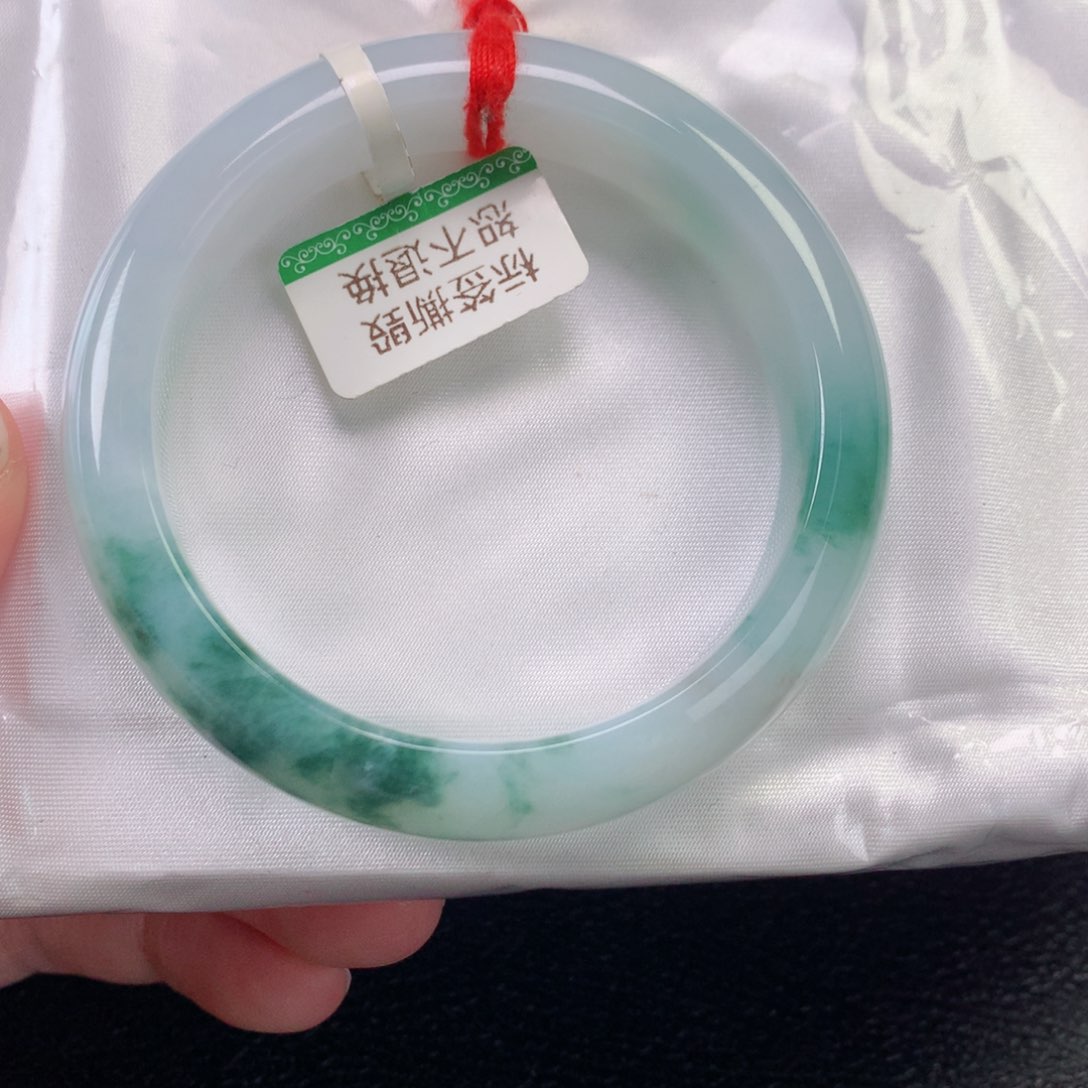 未镶嵌手镯翡翠缅甸天然翡翠手镯54 