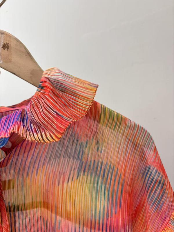 [轻奢]  时尚百搭气质彩虹衬衫 ZK358