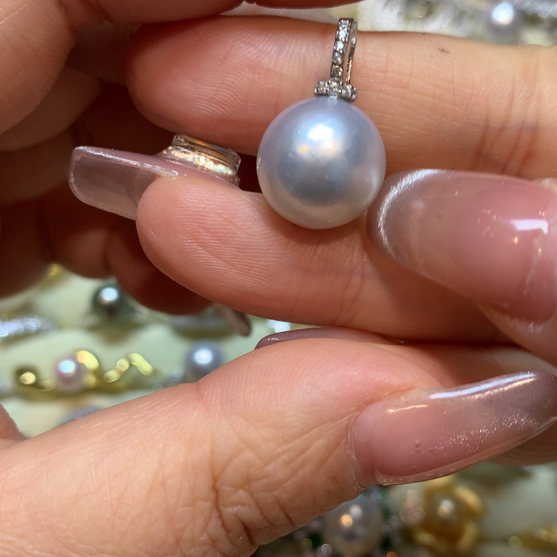 海水珍珠颈饰银S925镶嵌